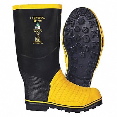 E4402 Rubber Boot Unisex 8 Knee Black PR