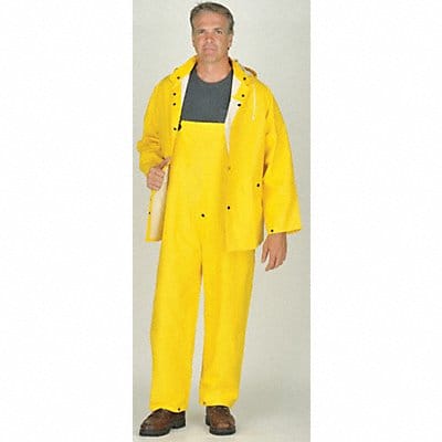 Rain Suit w/Jacket/Bib Unrated Yellow XL