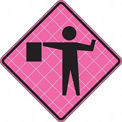 Flagger Ahead Traffic Sign 36 x 36