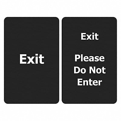 EXIT PLEASE DO NOT ENTER BLACK