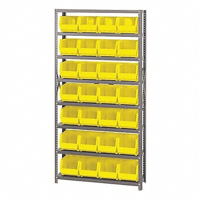 E1497 Bin Shlvng 12inx75inx36in Yellow