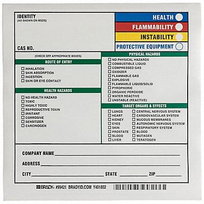 Secondary Label 7 in H 7 in W PK100