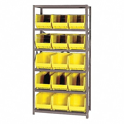 E1502 Bin Shlvng 18inx75inx36in Yellow