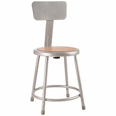 Round Stool Welded Tube Leg Gray 31 H