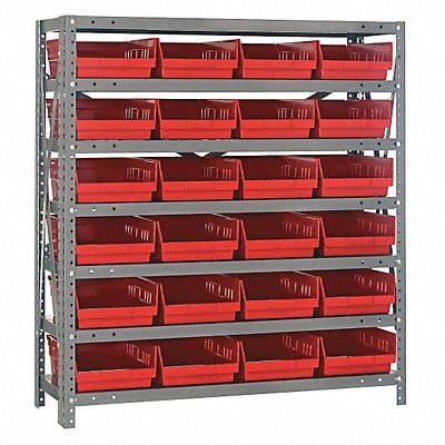 E1524 Bin Shlvng 18inx39inx36in Red