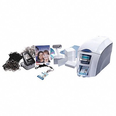 ID Card Printer Gray/White For PC or MAC