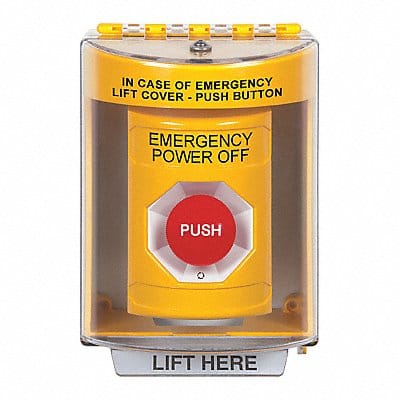 Emergency Power Off Push Button Yellow