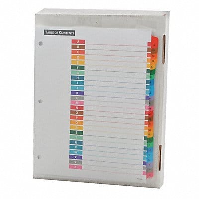 Binder Divider Preprinted Multicolor