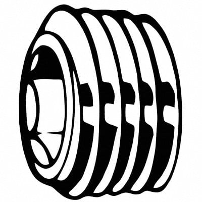 SocketScrewPlug Steel M8-1.0 8mmL PK50