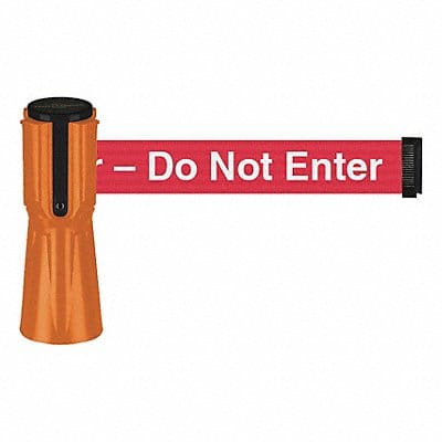 Retractable Barrier Tape Orange Finish