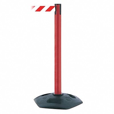 Barrier Post PVC Post Red Finish