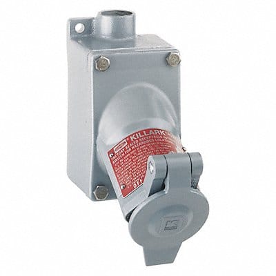 Receptacle Gray 20 A 2P3W Back 1PK