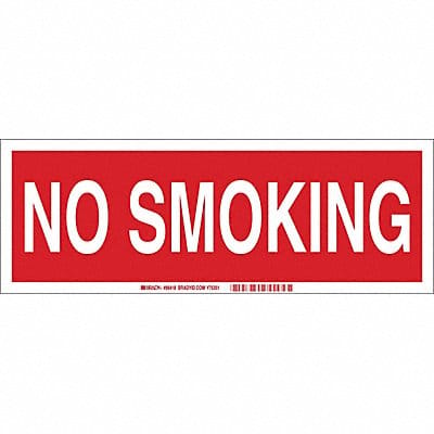 No Smoking Sign 5X14 WHT/R ENG Text