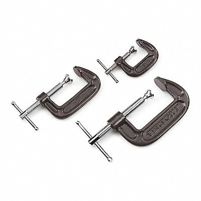 Malleable Iron C-Clamp Set 3 pcs.