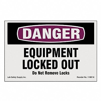 Lockout/Tagout Magnet Sign 4 H 6 W