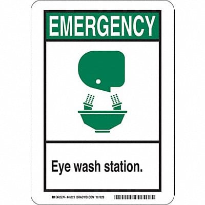 Eye Wash Sign 10X7 Plastic