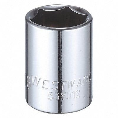 Socket Steel Chrome 13/16 in