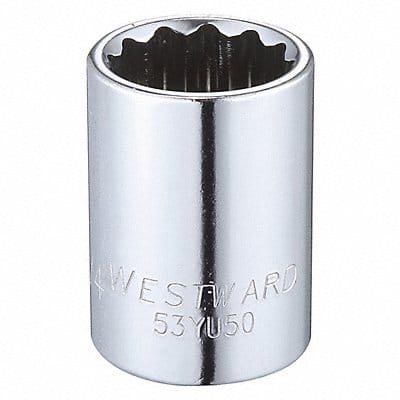 Socket Steel Chrome 3/4 in