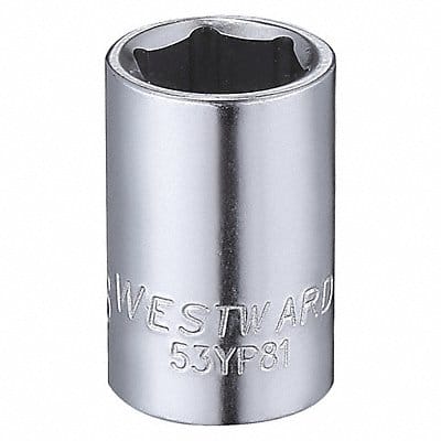 Socket Steel Chrome 3/8 in