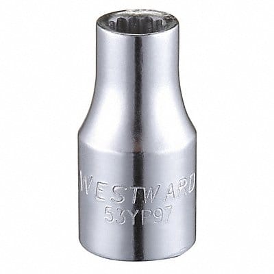 Socket Steel Chrome 3/16 in