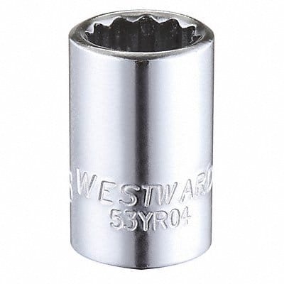 Socket Steel Chrome 3/8 in