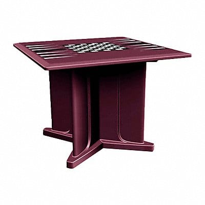 Table 42 Square Burgundy Game Top