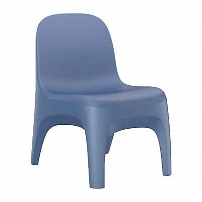 Crew Armless Chair Floor Mount Blue