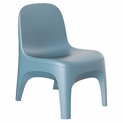 Crew Armless Chair Floor Mount Blue Gray