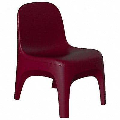 Crew Armless Chair Floor Mount Burgundy