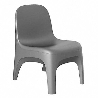 Crew Armless Chair Floor Mount Gray