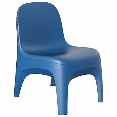 Crew Armless Chair Floor Mount Blue