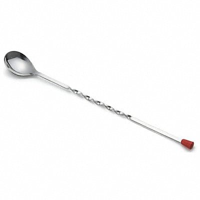 Bar Spoon 12 in L Red End Color PK24