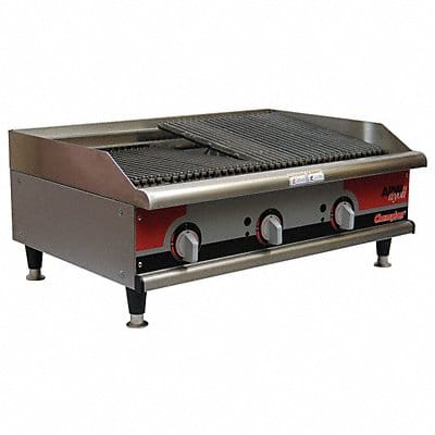 Gas Radiant Charbroiler 3 Burner L 36 In