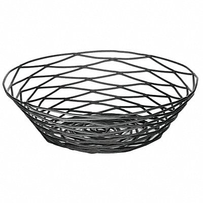 Food Serving Basket 8 in W Black PK6