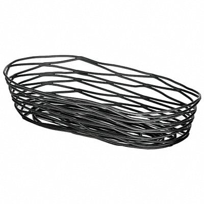 Food Serving Basket 4 in W Black PK6