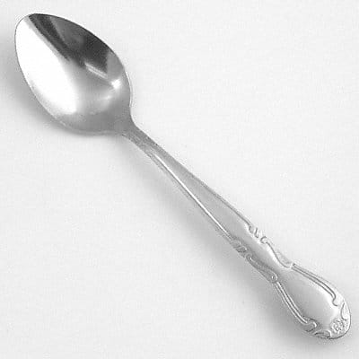 Teaspoon 6 1/8 in L Silver PK36