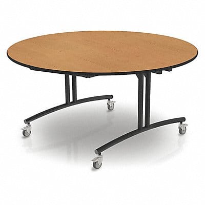 Flip Top Table Round Golden Oak