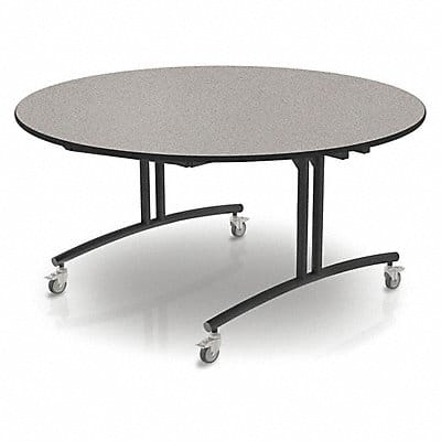 Flip Top Table Round Gray Glace