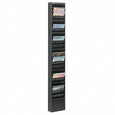 Magazine Rack 23-Pocket Black