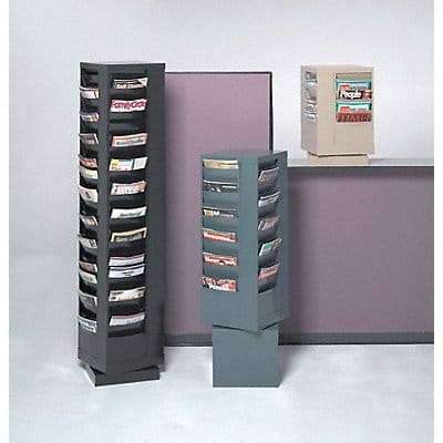 Magazine Display 44 Compartments Gray