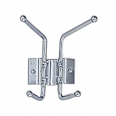 2 Hook Coat Rack 7-1/16Hx6-1/2H Chrome