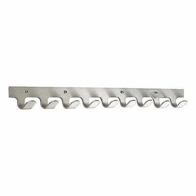 Coat Hook 10 Hooks 30 In W Satin Alumin