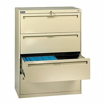 File Cabinet 42 in 4 Drawer Putty