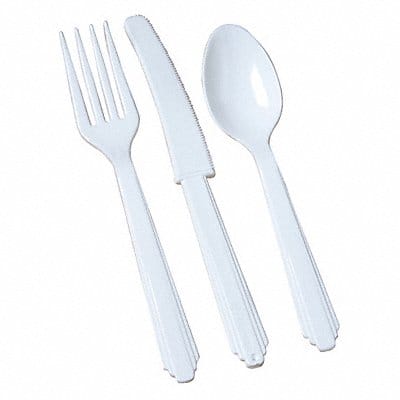 Disp Cutlery Set WH Heavy Weight PK400