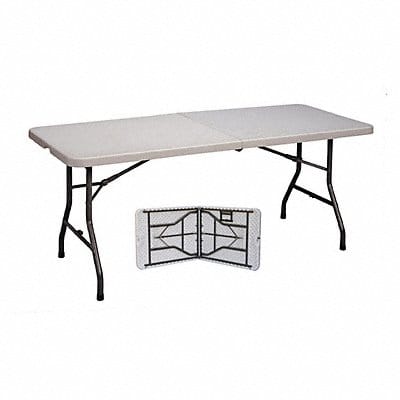 Fold in Half Folding Table 30x72 Gray