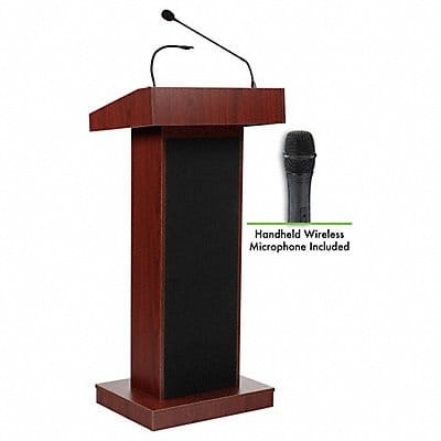 Mahogany Orator lectern Hand Mic