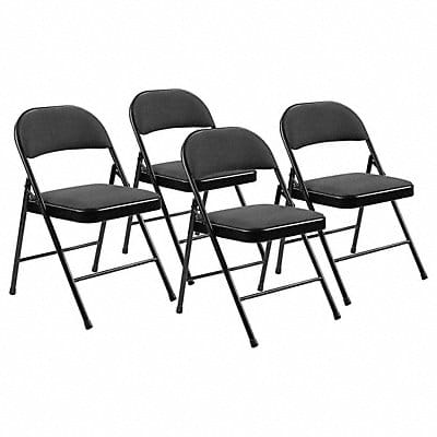 Black Fabric folding chairs PK4