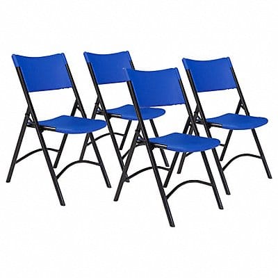 Blue Plastic folding chairs PK4