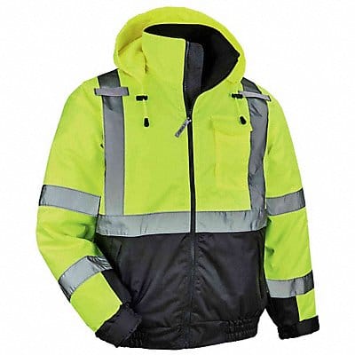 Bomber Jacket Quilted Lime Large