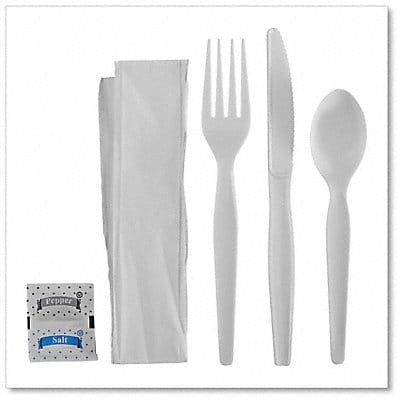 Disp Cutlery Set WH Heavy Weight PK250